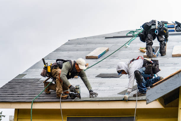 Professional Roof Installation technician working in Sherborn, MA